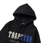 Czarna i niebieska bluza z kapturem Trapstar Chenille Decoded - Image 3