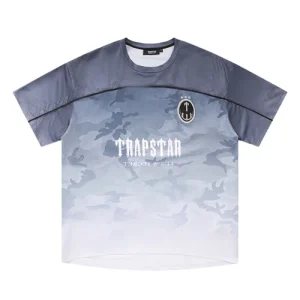 Czarna koszulka piłkarska Trapstar Football Jersey Black Camo