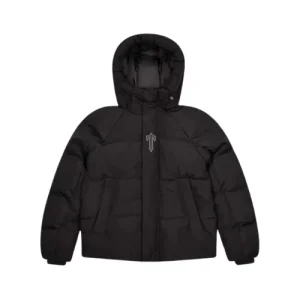 Czarna kurtka z kapturem Trapstar Irongate AW23