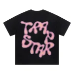 Czarna koszulka Trapstar Pink Flowers